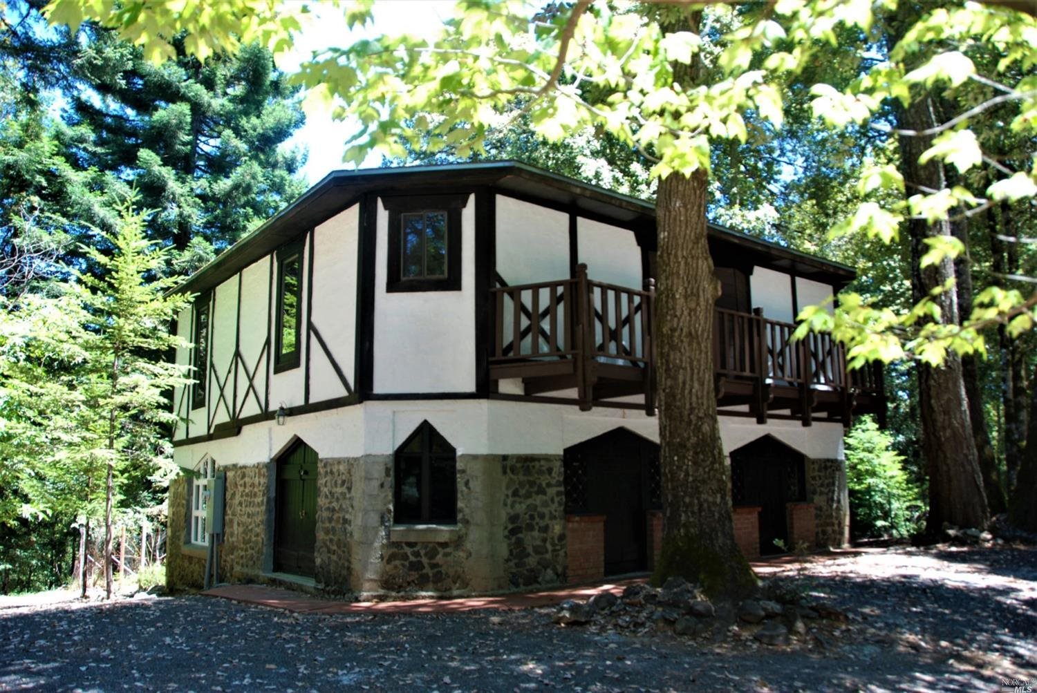 a house view with a garden space