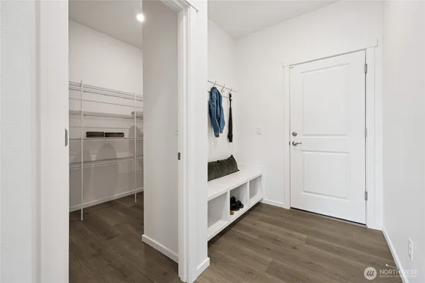 a view of kitchen and utility room