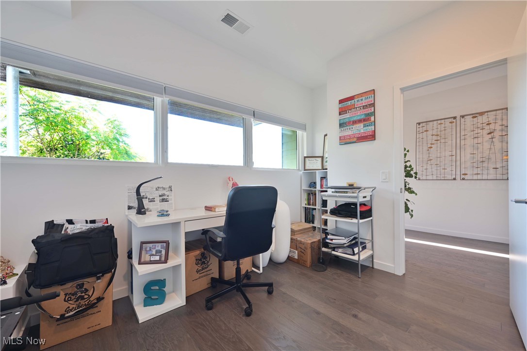 18875 Riversouth Terrace, Unit 35 Cleveland, OH 44126 - Photo 6 of 37 Office space featuring dark wood-style floors and baseboards