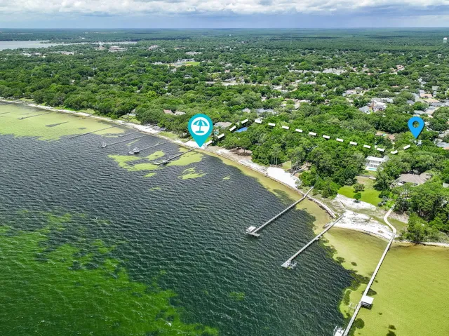 a view of an ocean and beach