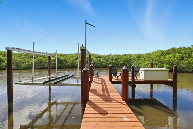 a view of a lake with a ocean view