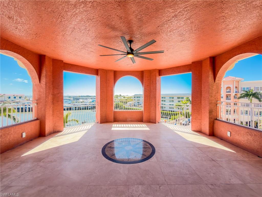 451 Bayfront Place, Unit 5407 Naples, FL 34102 - Photo 16 of 45 View of patio featuring a ceiling fan