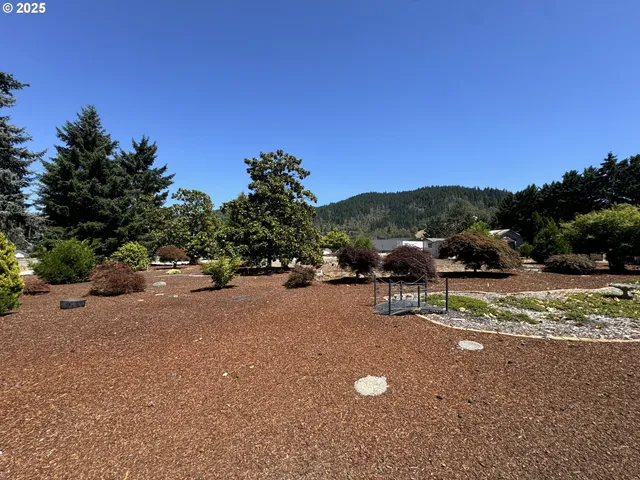 a view of a road with a mountain view