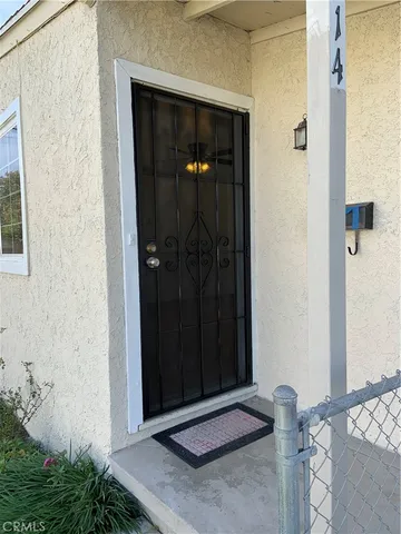 a view of an front door