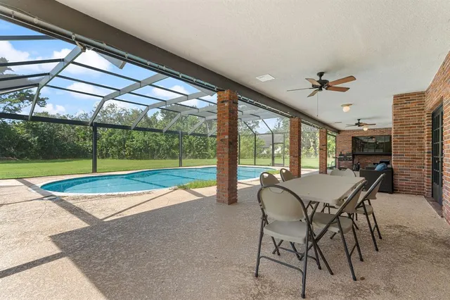 a view of a building with a swimming pool