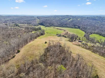 a view of a dry yard with wooden fence