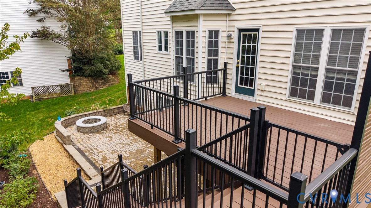 1301 Hawkins Wood Circle Midlothian, VA 23114 - Photo 42 of 50 a balcony view with a backyard space