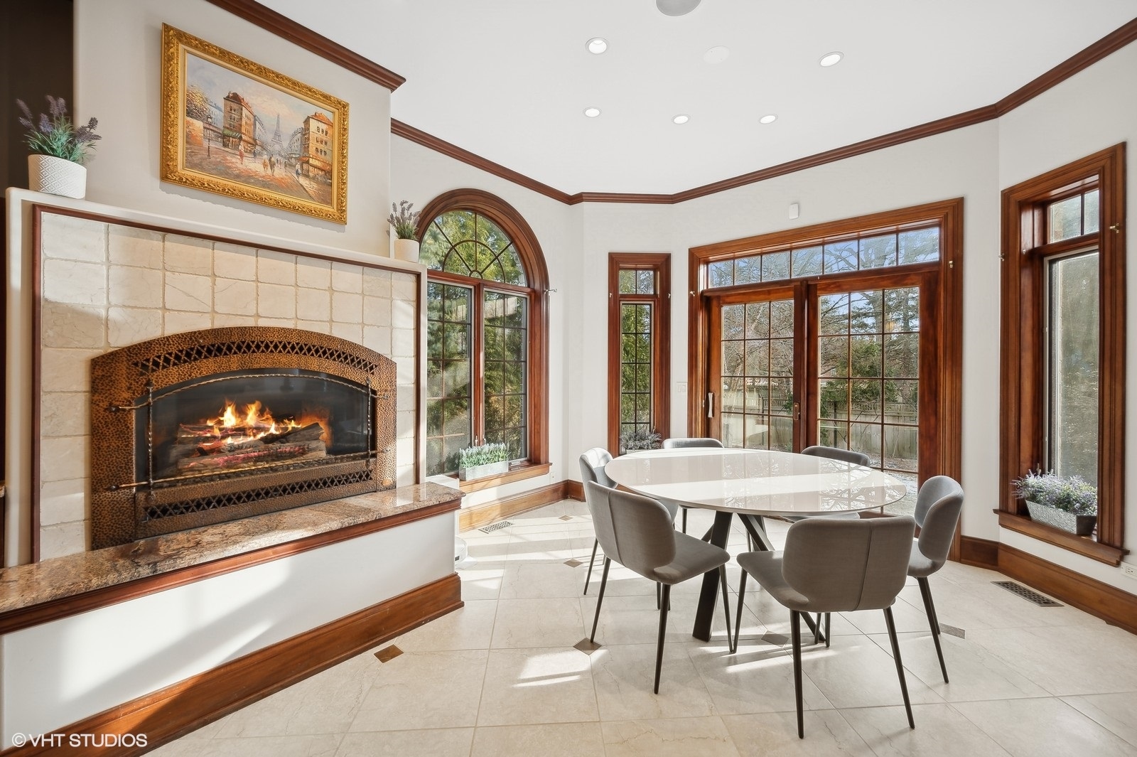 3235 Techny Road Northbrook, IL 60062 - Photo 15 of 45 a living room with furniture a fireplace and a large window