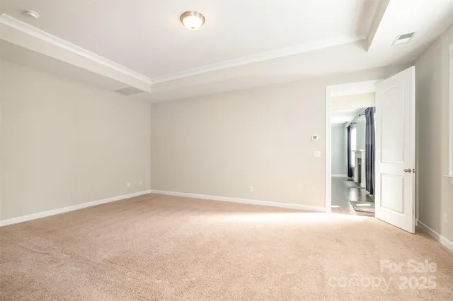 an empty room with an entryway
