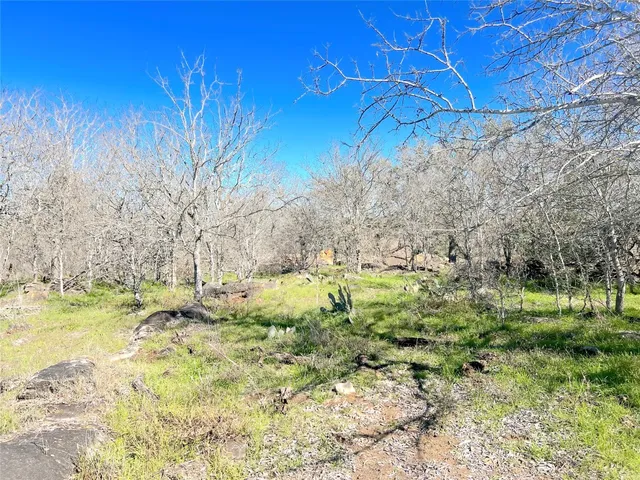 a backyard of a house with lots of green space and fog
