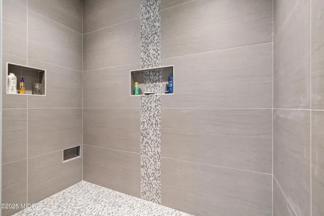 a view of residential houses with outdoor space