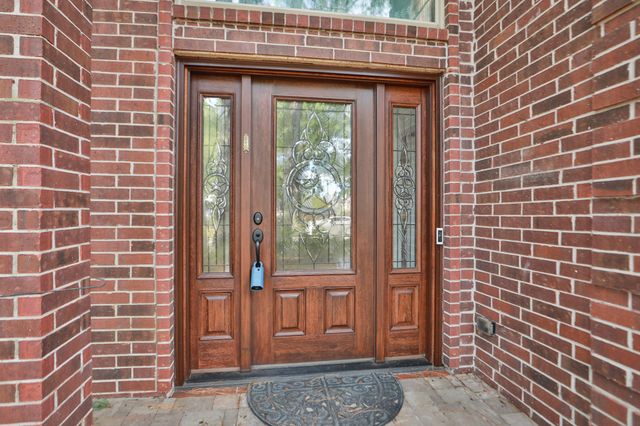 a view of a brick wall