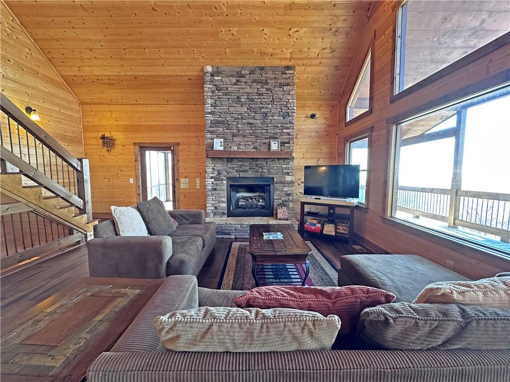 2175 Andes Ridge Talking Rock, GA 30175 - Photo 16 of 51 a living room with furniture large window and a fireplace