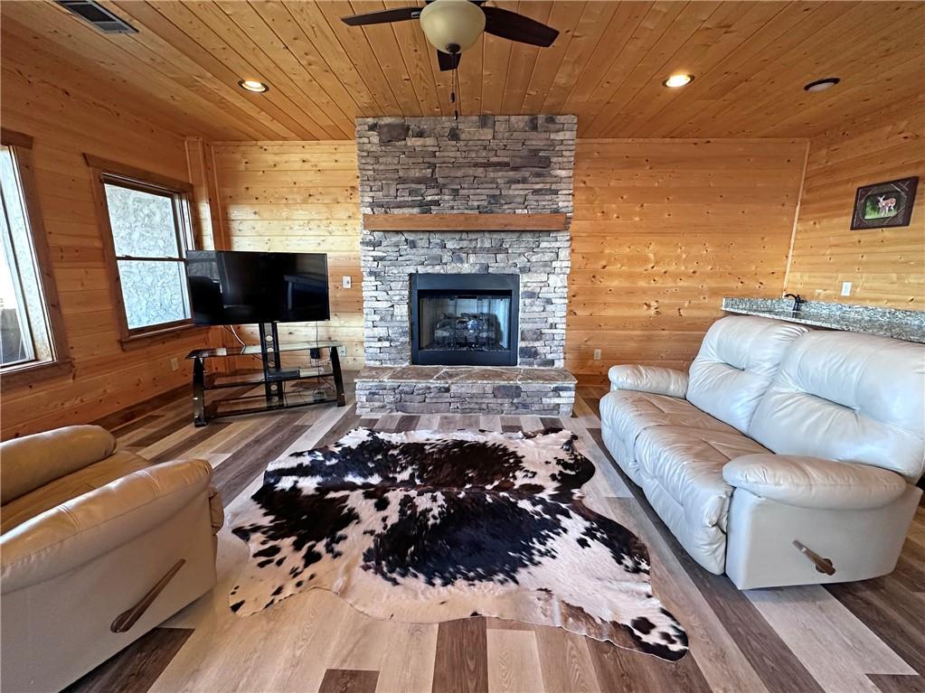 2175 Andes Ridge Talking Rock, GA 30175 - Photo 41 of 51 a living room with furniture and a fireplace