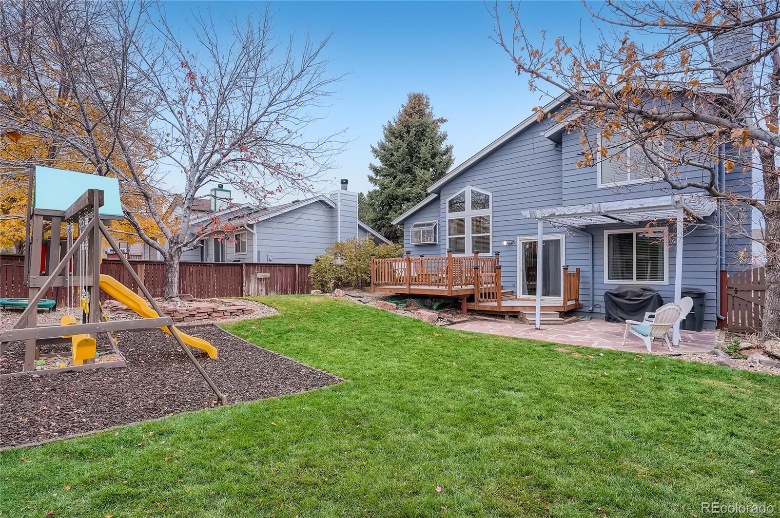 8994 Bermuda Run Circle Highlands Ranch, CO 80130 - Photo 28 of 30 a view of a house with backyard and a tree