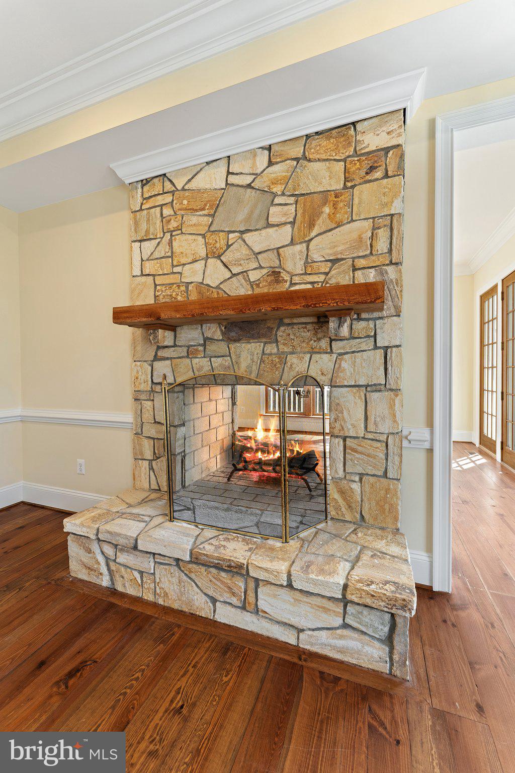 5536 Free State Road Marshall, VA 20115 - Photo 23 of 72 Stone double sided fireplace