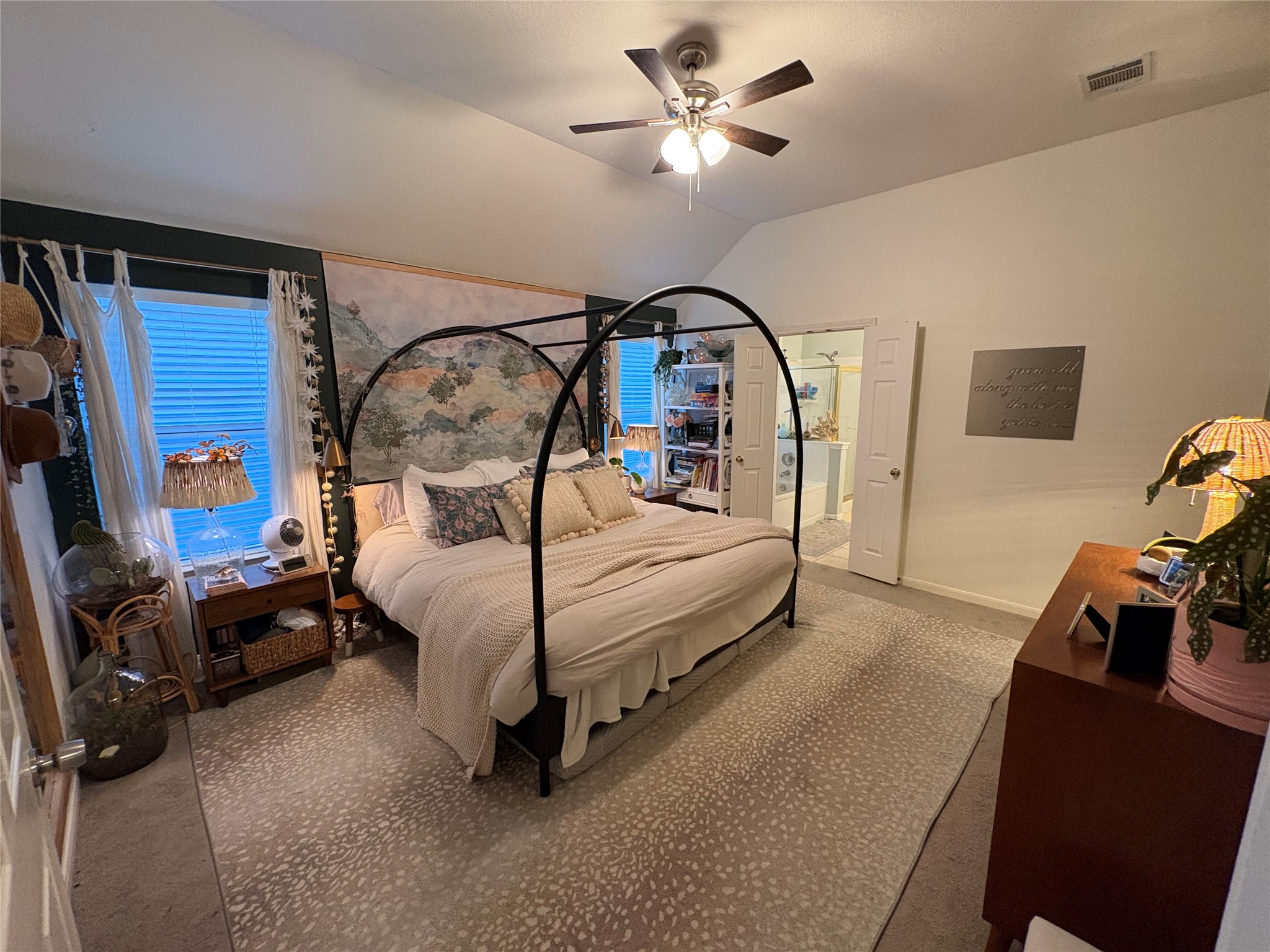 432 Hanover Court Georgetown, TX 78633 - Photo 5 of 14 a bedroom with a bed a desk and chair