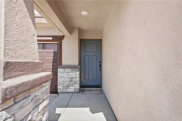 a view of front door of house