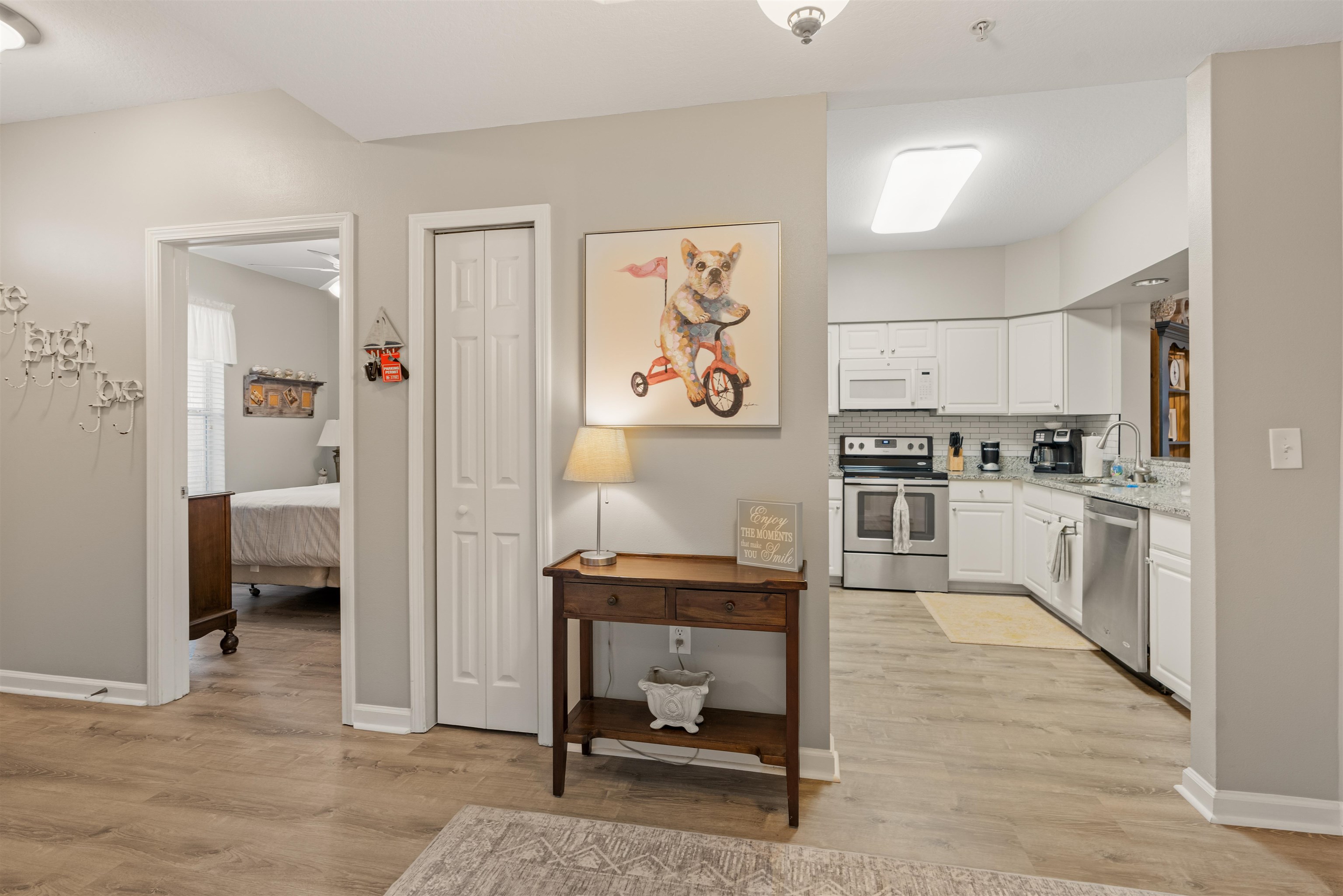 255 Atlantis Circle, Unit D202 St. Augustine Beach, FL 32080 - Photo 13 of 45 a view of a kitchen and dining room