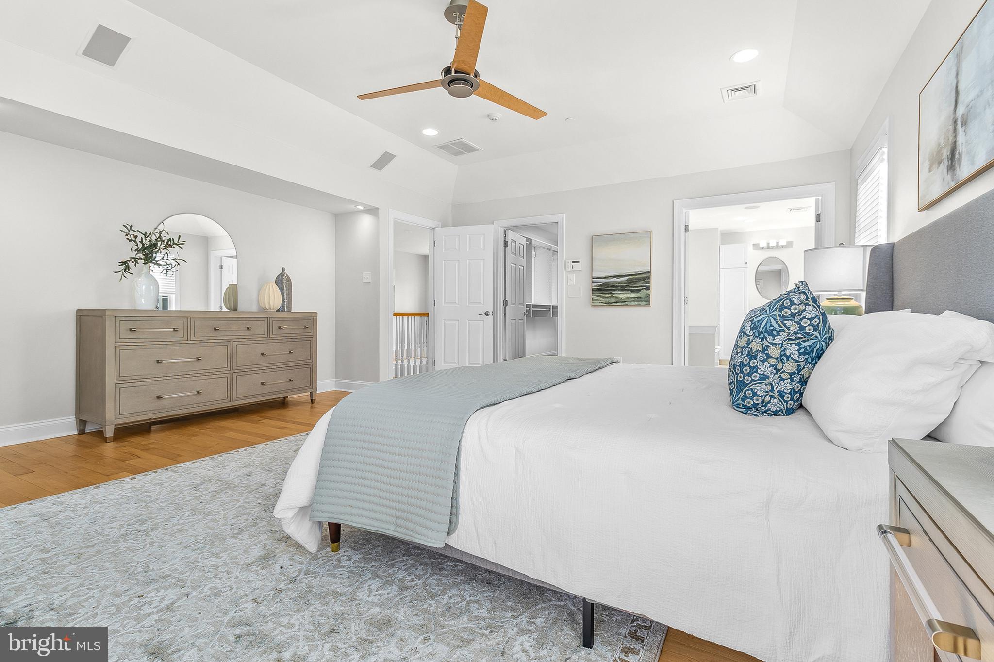 4 Greystone Circle Newtown Square, PA 19073 - Photo 20 of 51 a bedroom with a bed and a chandelier