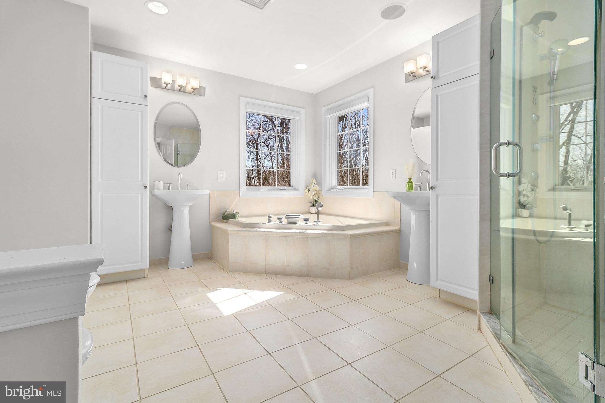 4 Greystone Circle Newtown Square, PA 19073 - Photo 22 of 51 a view of bathroom with bathtub shower and mirror