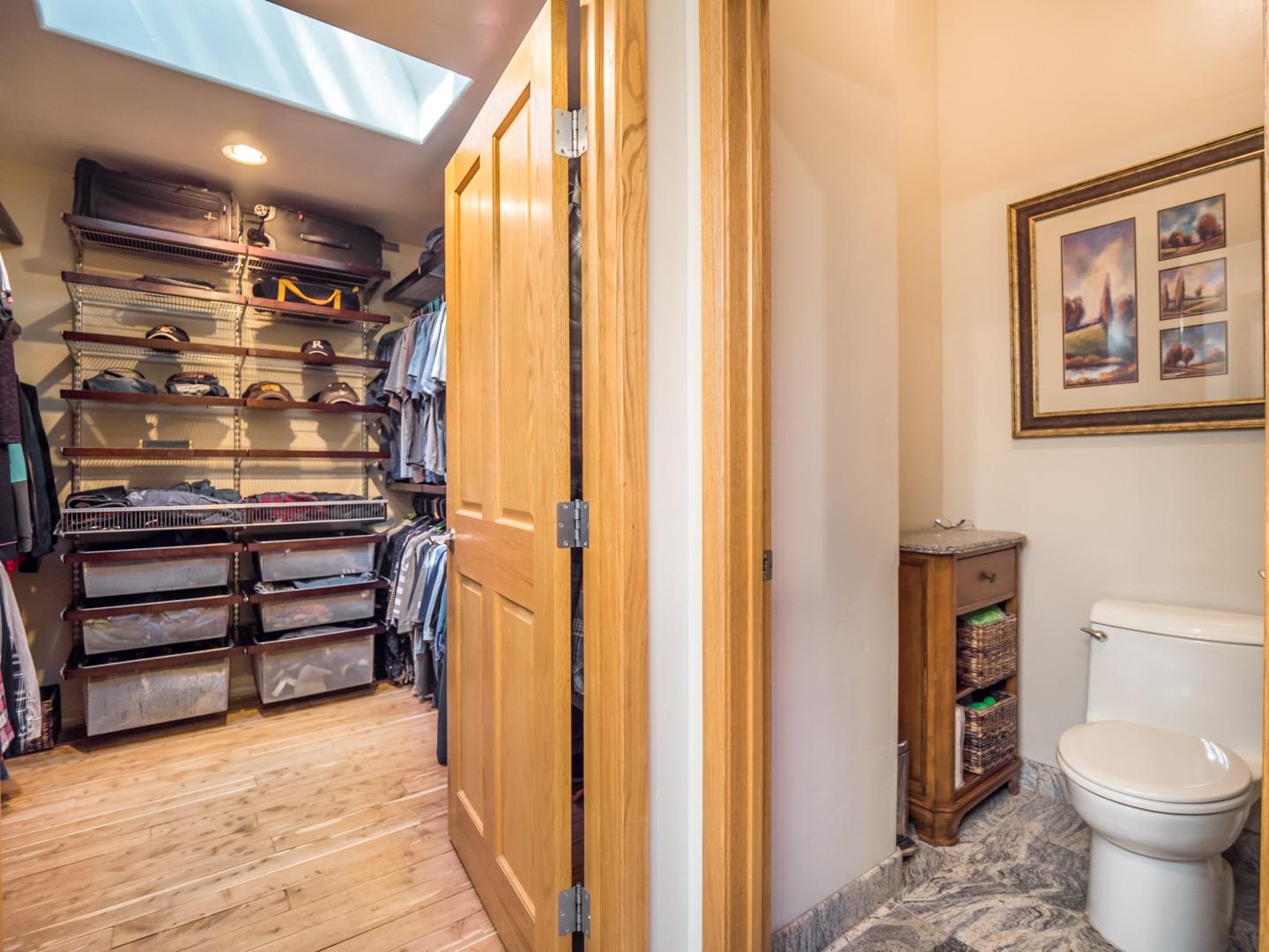 18635 Favre Ridge Road Los Gatos, CA 95033 - Photo 52 of 74 a bathroom with a toilet and a shower