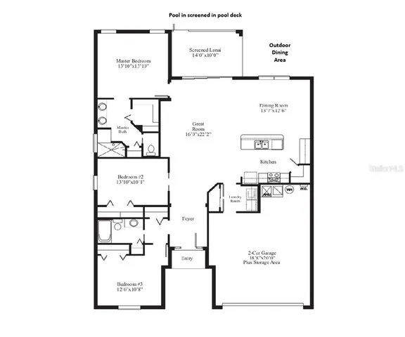 a picture of a floor plan