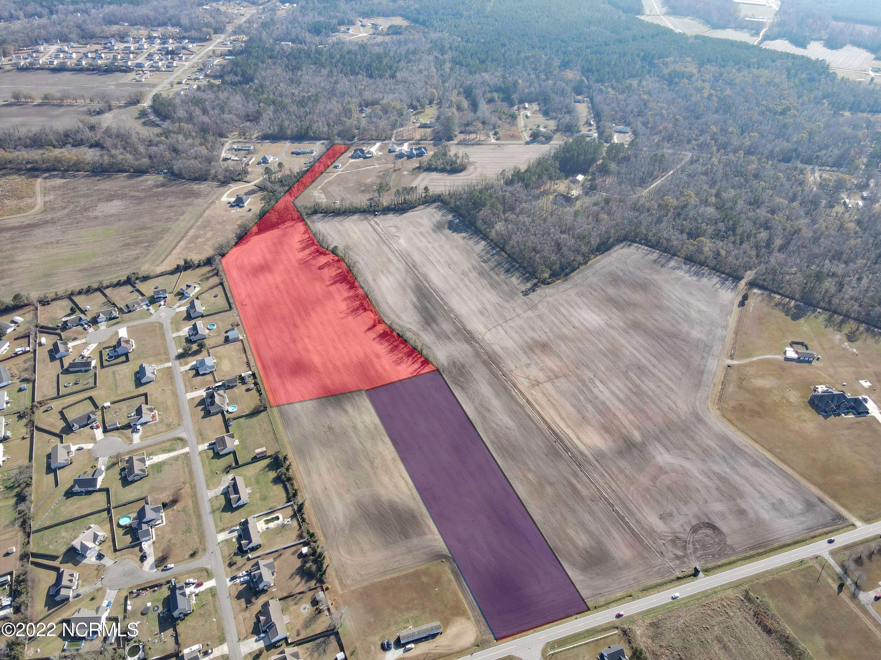 L5 Rhodestown Road Jacksonville, NC 28540 - Photo 2 of 2 L5(PURPLE) is the current listing being viewed. The red odd shaped piece is also for sale and located in the MLS as L8 Briarneck RD