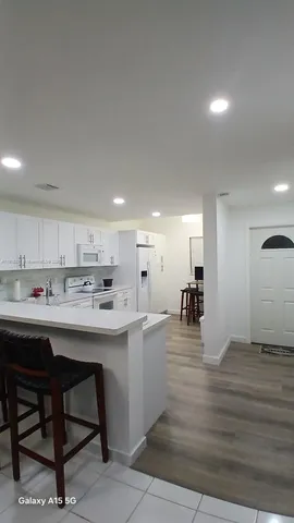 a view of a park with trees