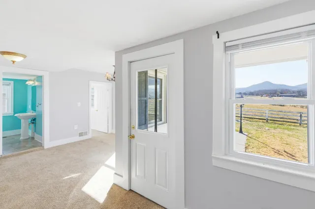 a room with table and a chair