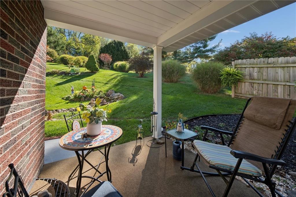 4941 Bulltown Road Murrysville, PA 15668 - Photo 36 of 39 a view of a outdoor sitting area with furniture and garden