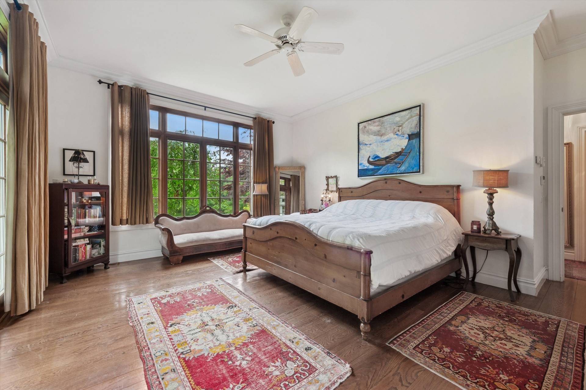 200 Great Hill Road Southampton, NY 11968 - Photo 12 of 44 a bedroom with a bed couch and a large window