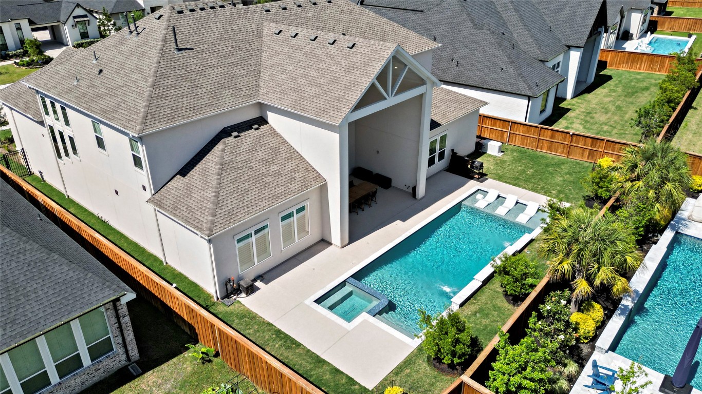 4114 Pleasant Ridge Drive Spring, TX 77386 - Photo 37 of 48 Aerial view of the pool and backyard.