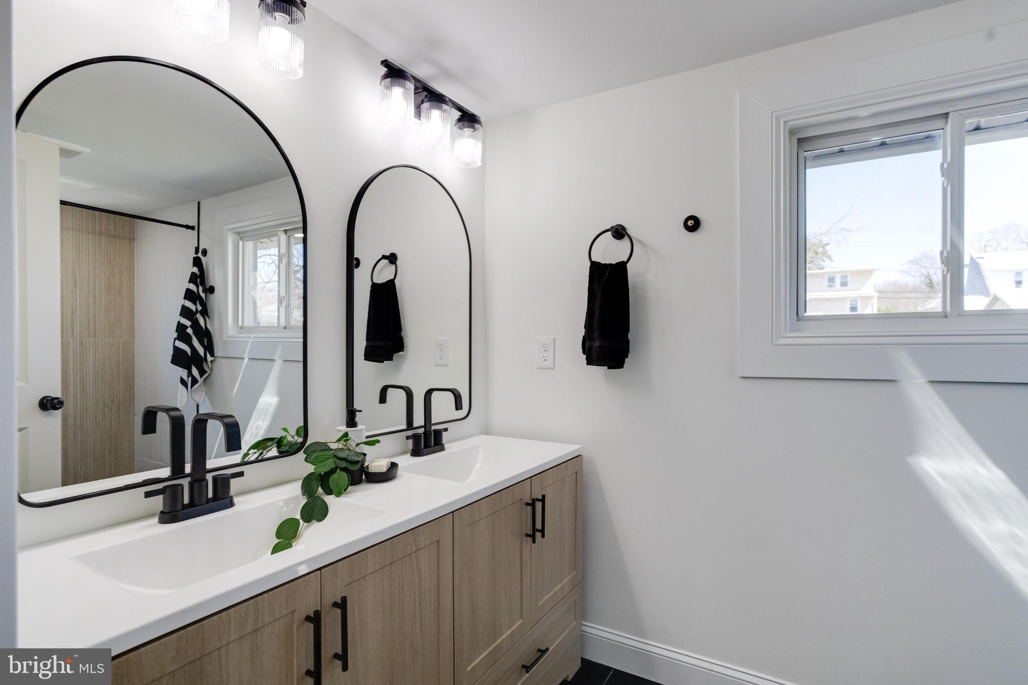 1729 Winans Avenue Halethorpe, MD 21227 - Photo 21 of 40 a bathroom with a double vanity sink and a mirror
