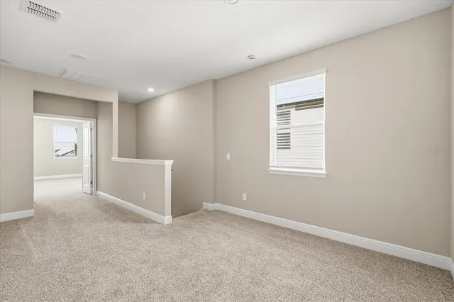 an empty room with a window