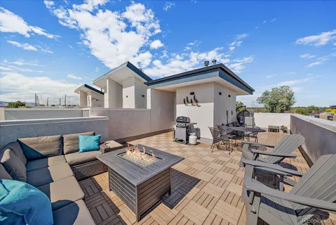 a view of a city street with a view of a city