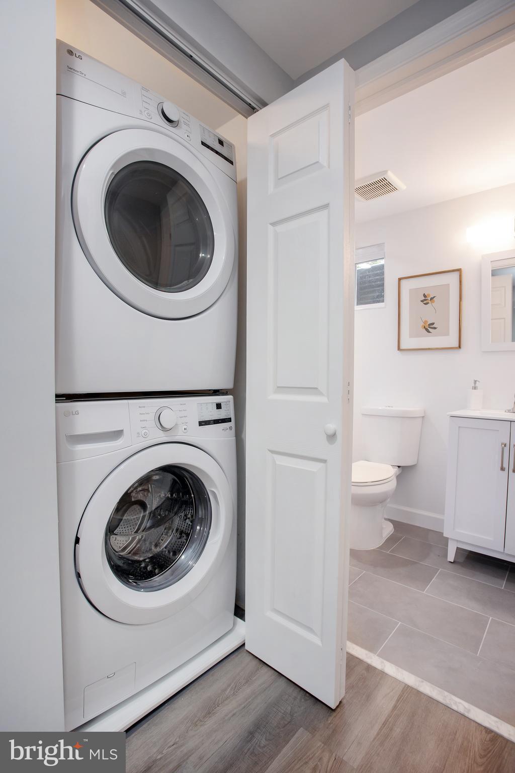1364 W Street Northeast Washington, DC 20018 - Photo 58 of 80 Stacked Washer & Dryer are brand new.