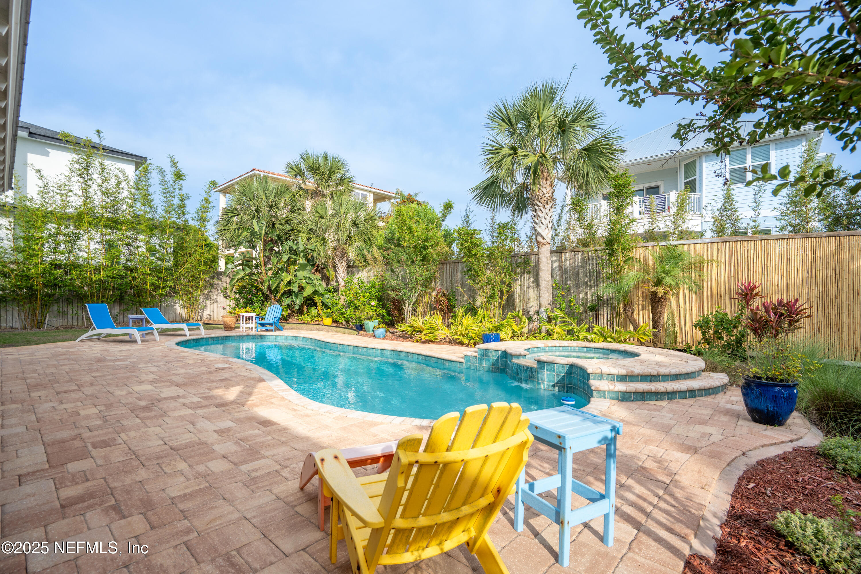 211 10th Street St. Augustine, FL 32080 - Photo 31 of 47 a view of swimming pool with outdoor seating
