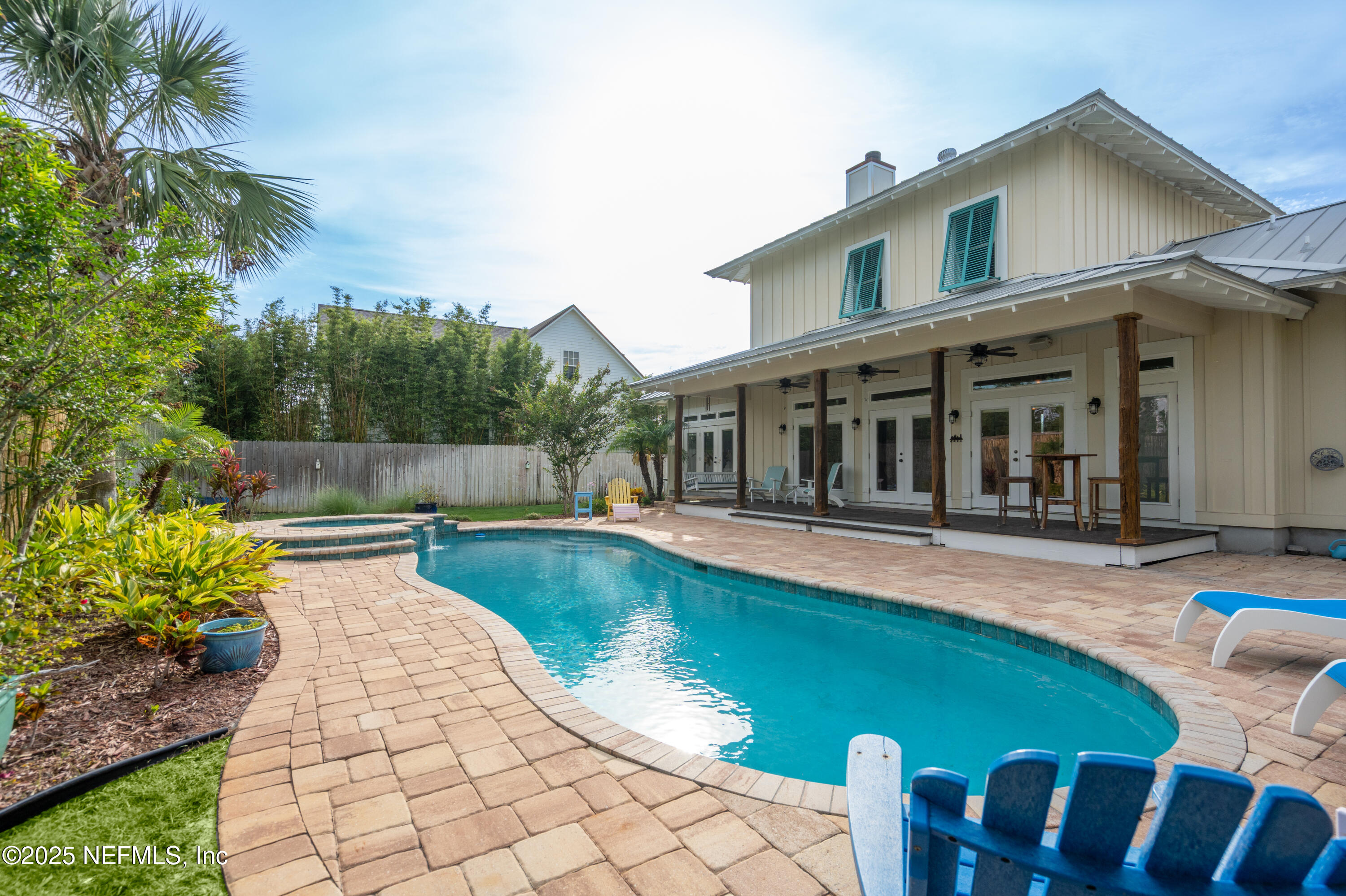 211 10th Street St. Augustine, FL 32080 - Photo 37 of 47 a view of a house with swimming pool and sitting area