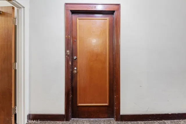 a view of front door