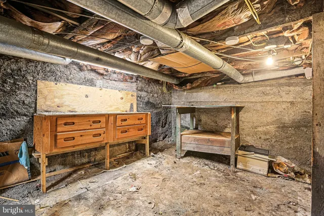 a view of a room with racks