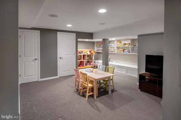 a room with furniture