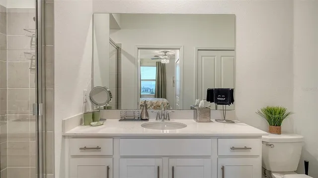 a view of an outdoor space and tennis court