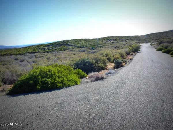 a view of a road with an ocean