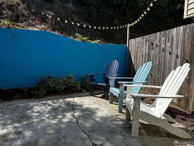 a view of outdoor space with seating area