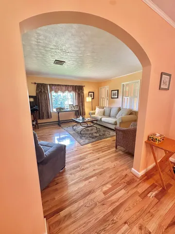 a view of deck with wooden floor