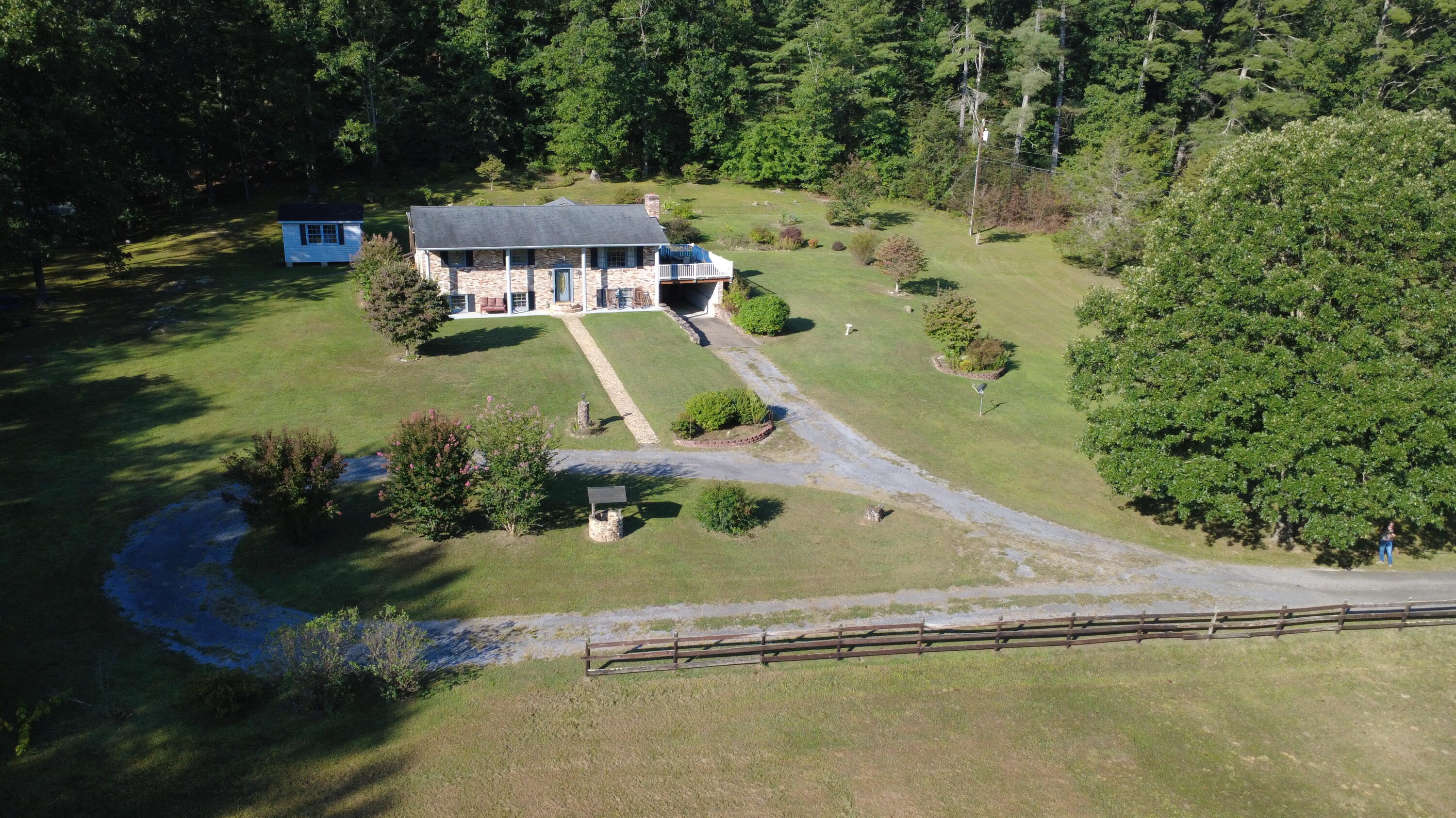 4801 Nicelytown Road Clifton Forge, VA 24422 - Photo 94 of 96 an aerial view of a house with a yard basket ball court and outdoor seating