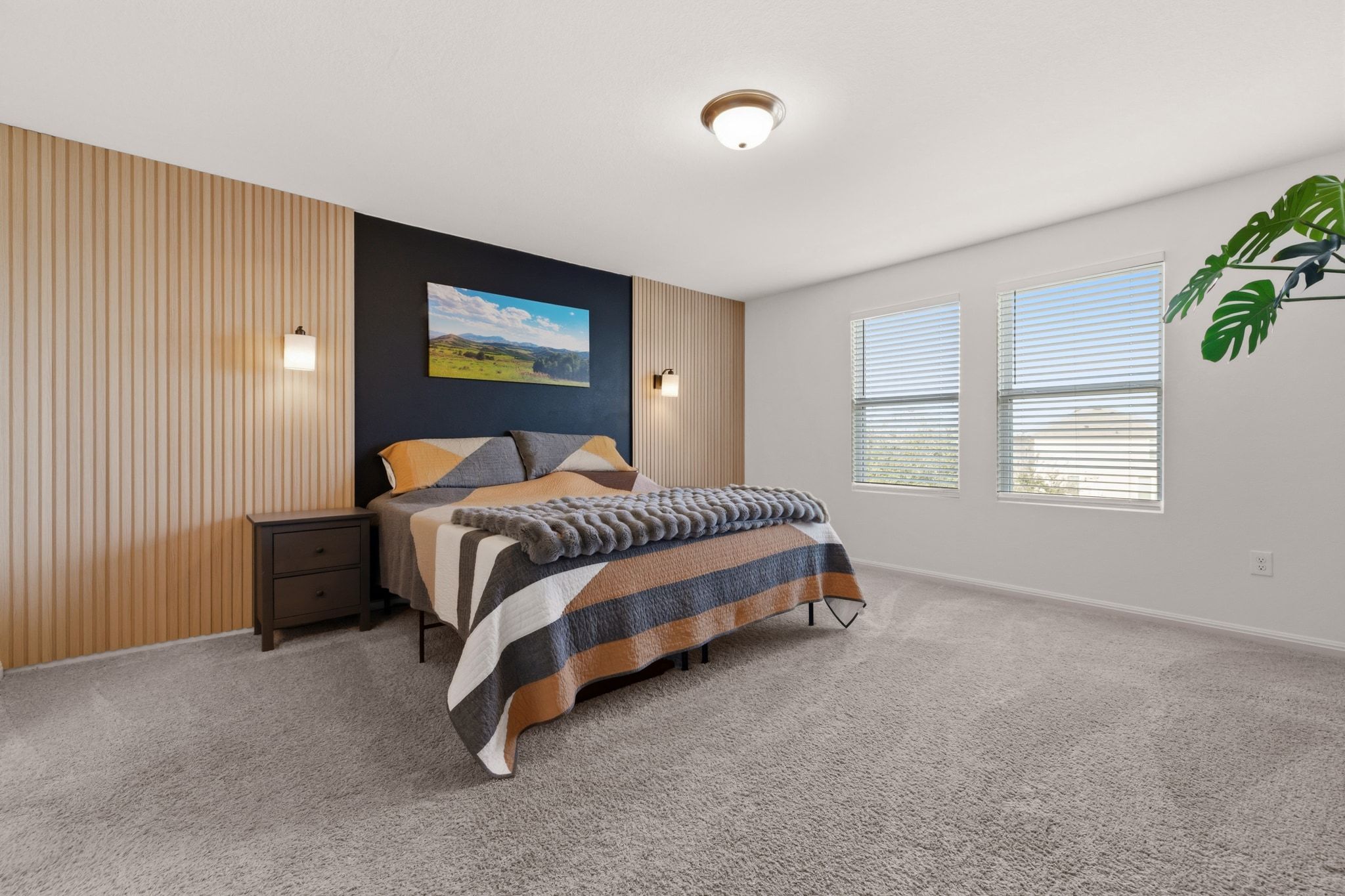 212 Wonderful Life Way Jarrell, TX 76537 - Photo 11 of 25 Bedroom with an accent wall and carpet flooring