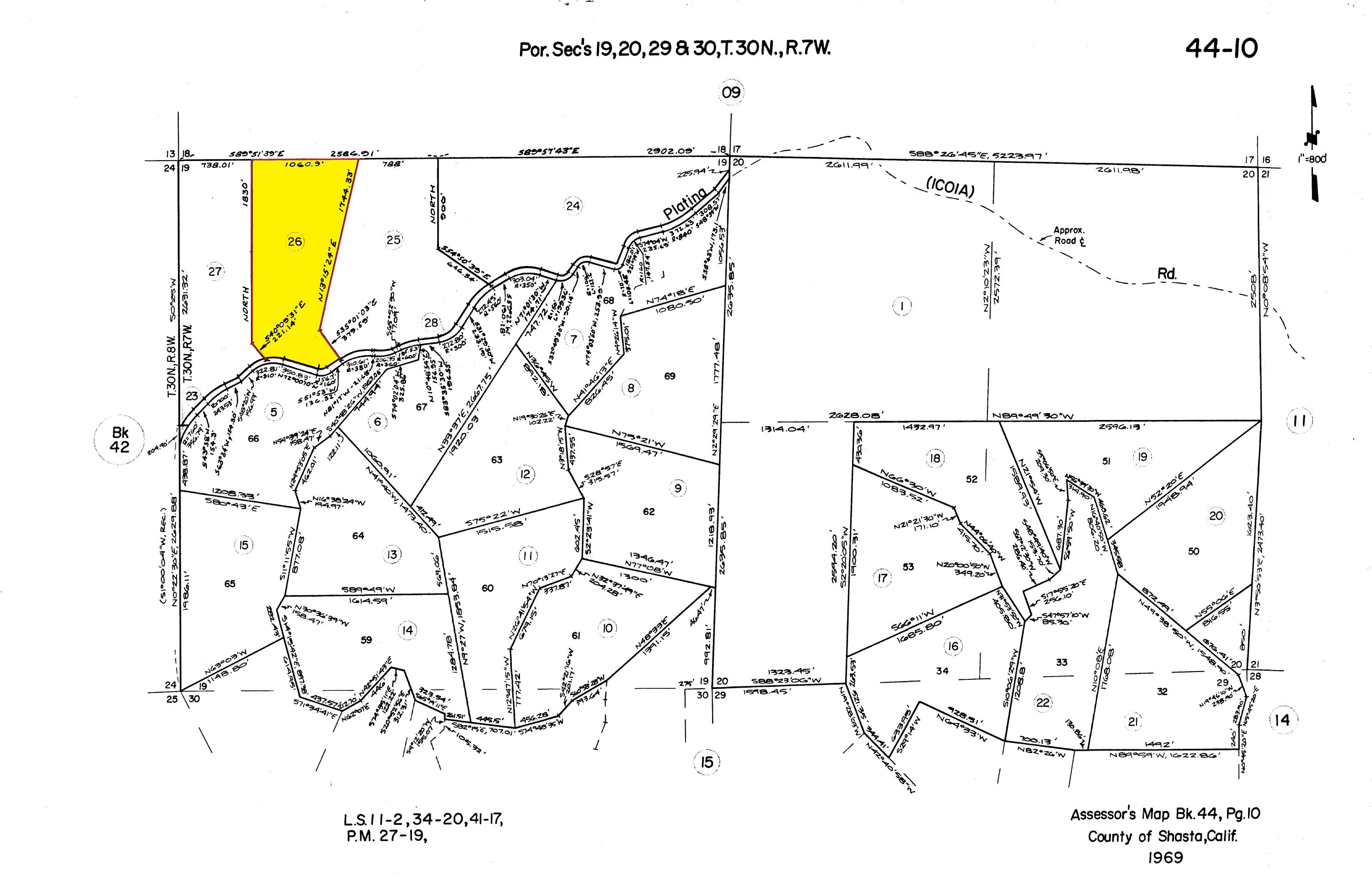 40-ac Platina Road Igo, CA 96047 - Photo 3 of 22 Assessor's Map