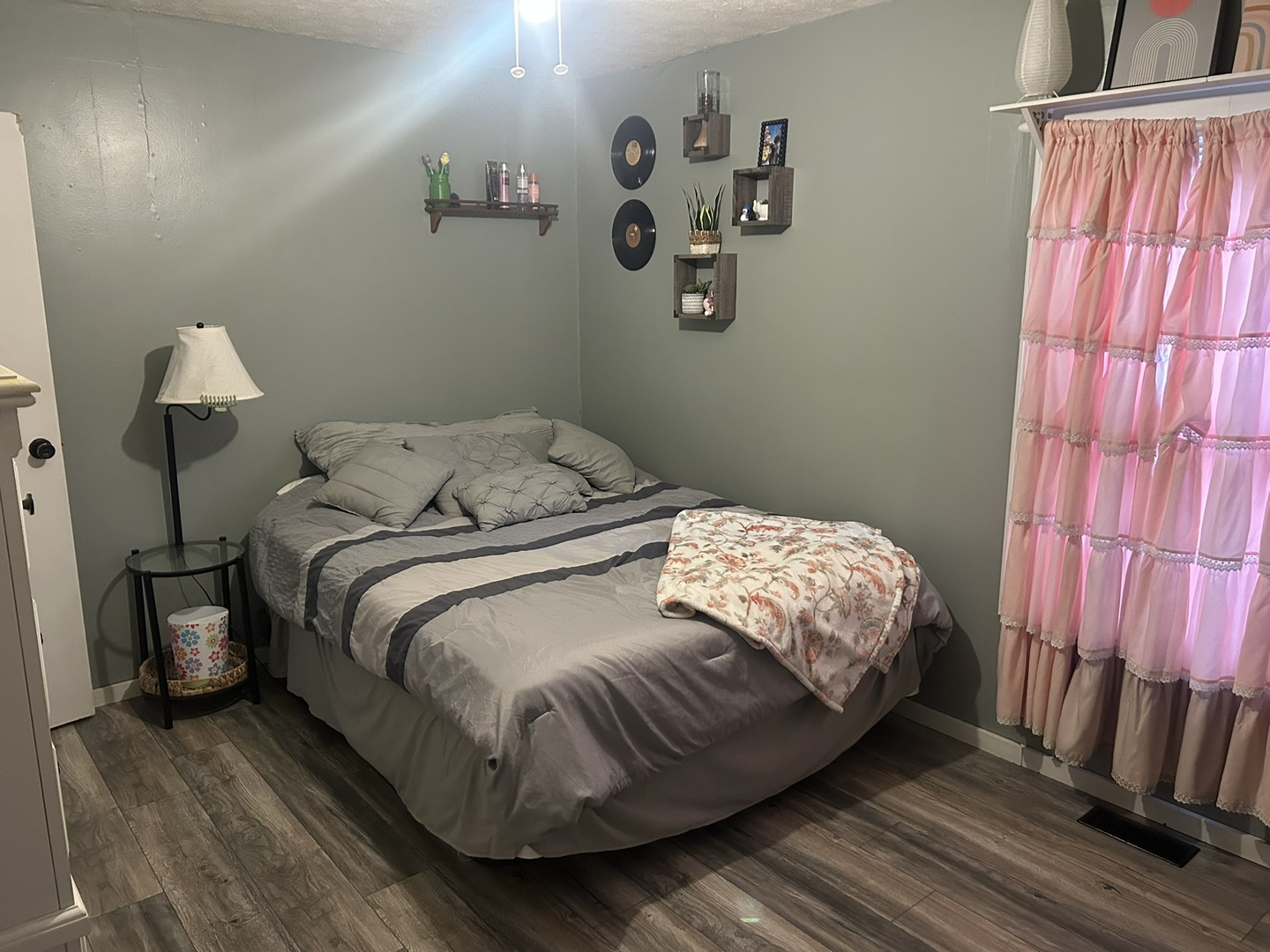 1 Bushwack Road Golconda, IL 62938 - Photo 26 of 38 a bedroom with a bed and wooden floor